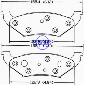 CHRYSLER Town & Country DODGE Grand Caravan PLYMOUTH GRAND VOYAGER Pastilha de freio FMSI: 7424-D751 7424A-D715 OEM: 5014036AA, F715